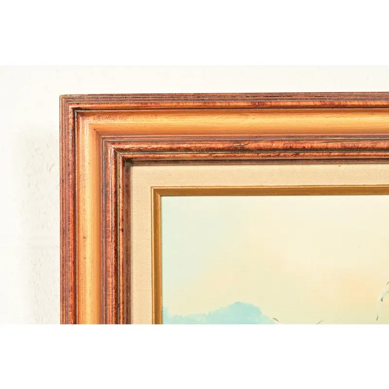 Original Signed A. Kirkham Framed Oil Painting on Canvas of Crashing Waves - Image 9