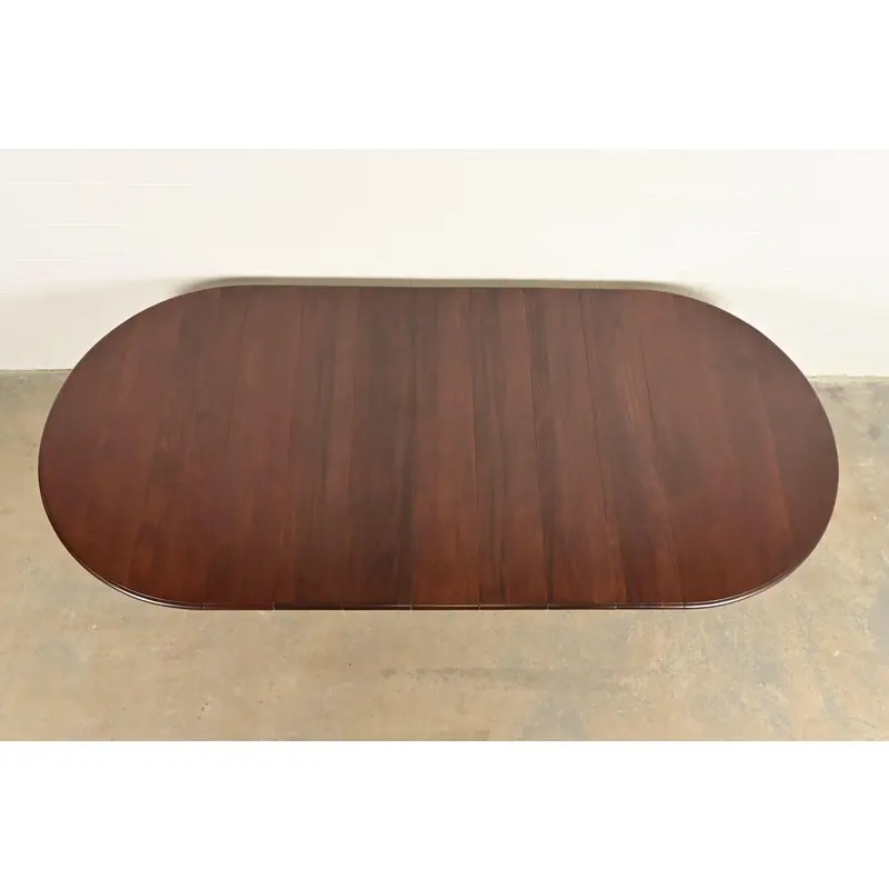 R. J. Horner Antique Victorian Carved Mahogany Split Pedestal Extension Dining Table With Lion Paw Feet, Newly Refinished - Image 9