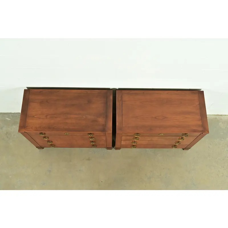 Baker Furniture French Empire Cherry Wood Dressers or Chests of Drawers, Pair - Image 10