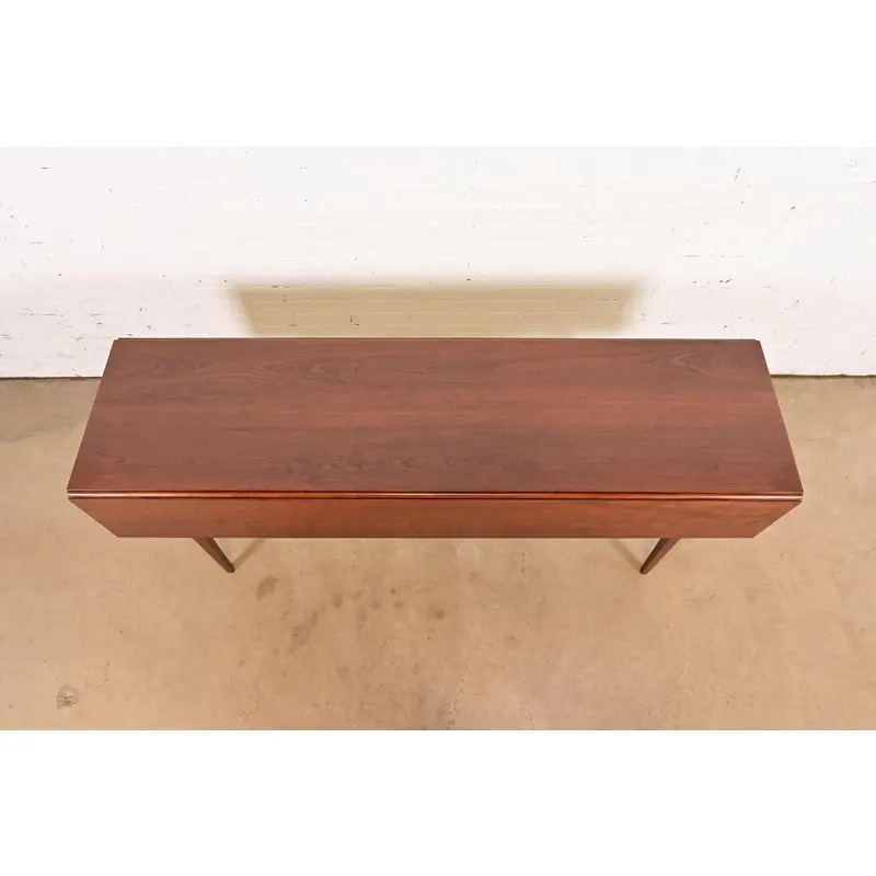Eldred Wheeler Early American Shaker Solid Cherry Wood Drop Leaf Harvest Dining Table, Newly Refinished - Image 10