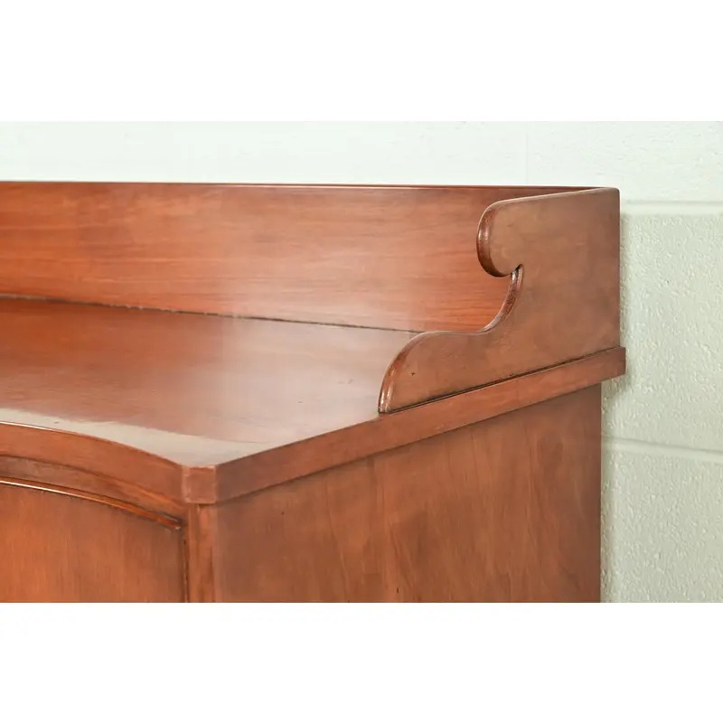 Federal Cherry Wood Serpentine Front Sideboard Buffet by Morganton, Circa 1950s - Image 10
