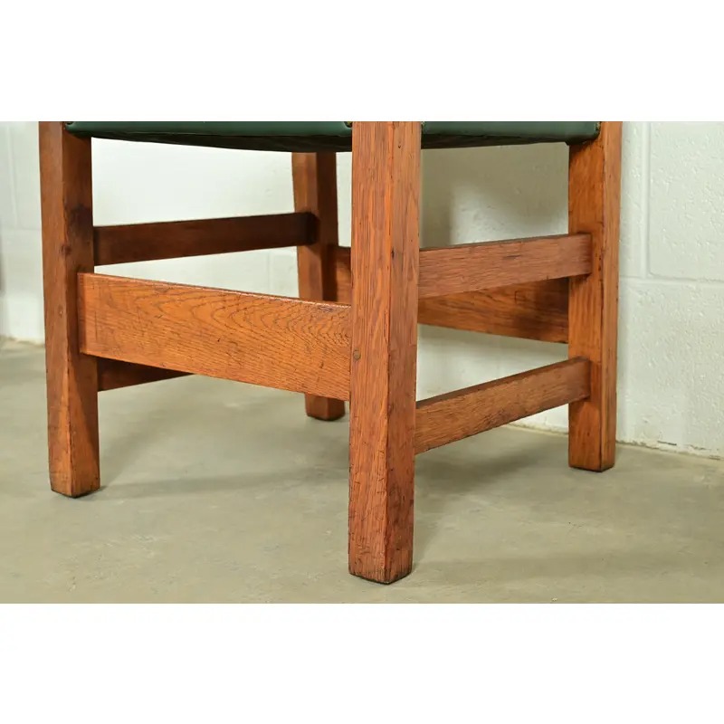 Gustav Stickley Antique Mission Oak Arts & Crafts Dining Chairs, Set of Four - Image 10