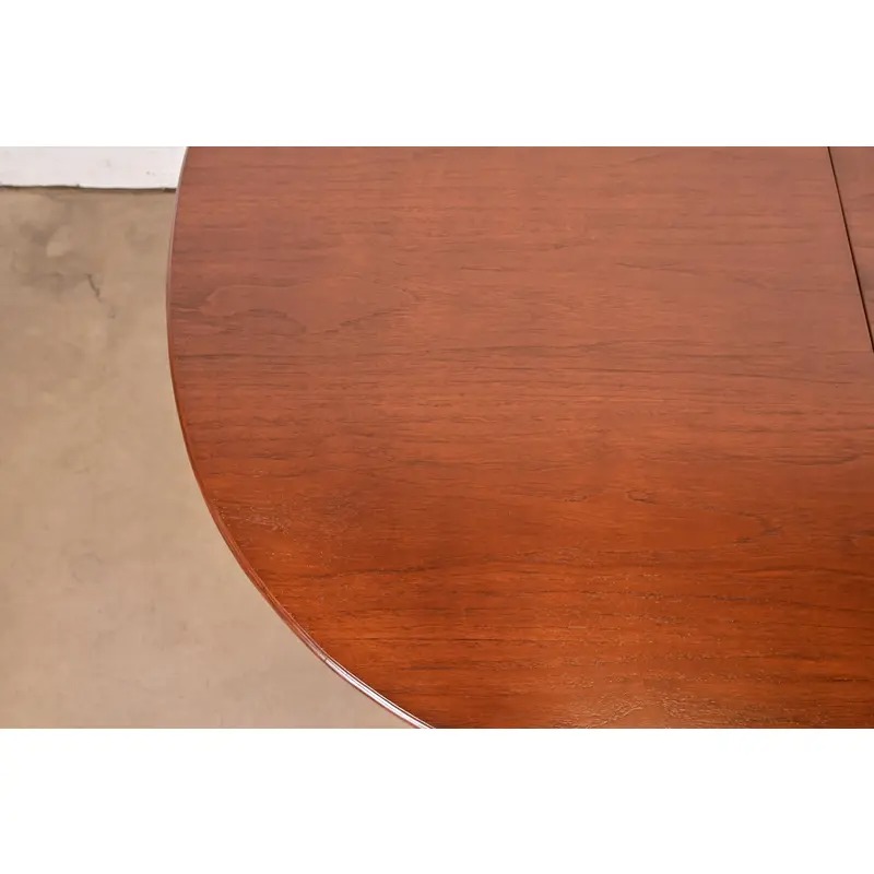 Henredon Style French Regency Louis XVI Teak Extension Dining Table, Newly Refinished - Image 10