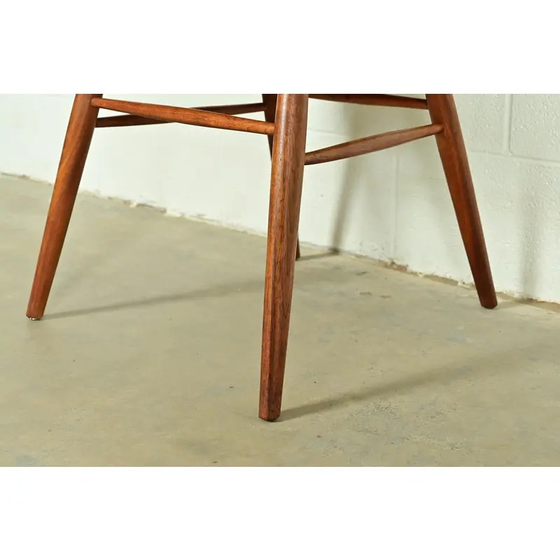 Kipp Stewart for Drexel Declaration Sculpted Walnut Dining Chairs, Set of Six - Image 10