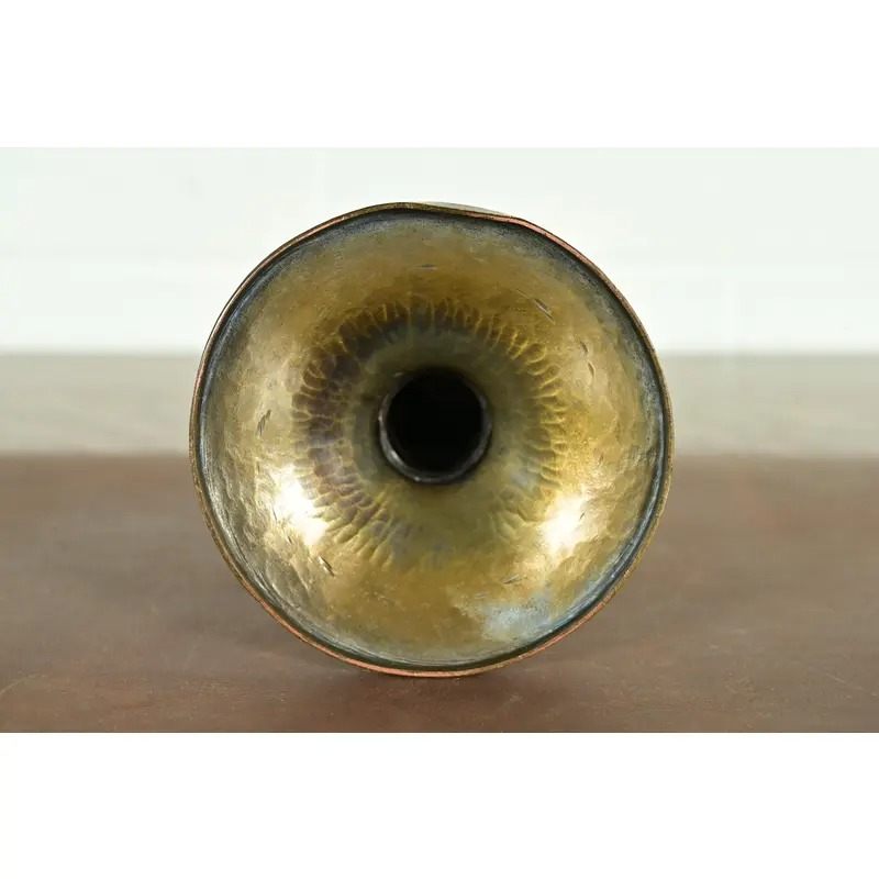 Roycroft Arts & Crafts Brass Finished Hammered Copper Candlestick - Image 10