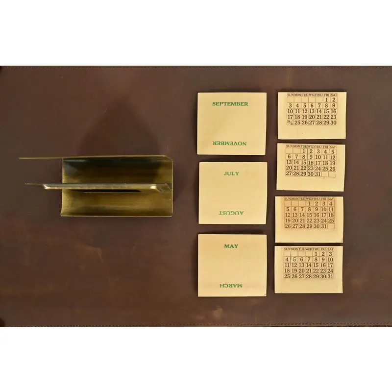 Roycroft Arts & Crafts Brass Finished Hammered Copper Letter Rack With Calendar Frame or Picture Frame - Image 10