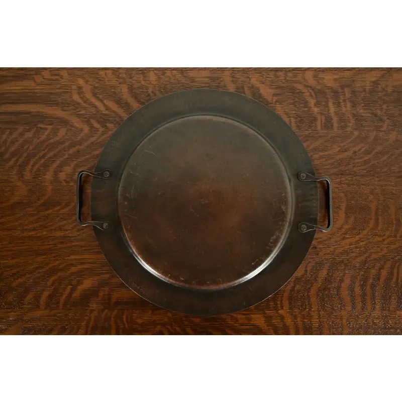 Roycroft Arts & Crafts Hammered Copper Large Handled Tray - Image 10