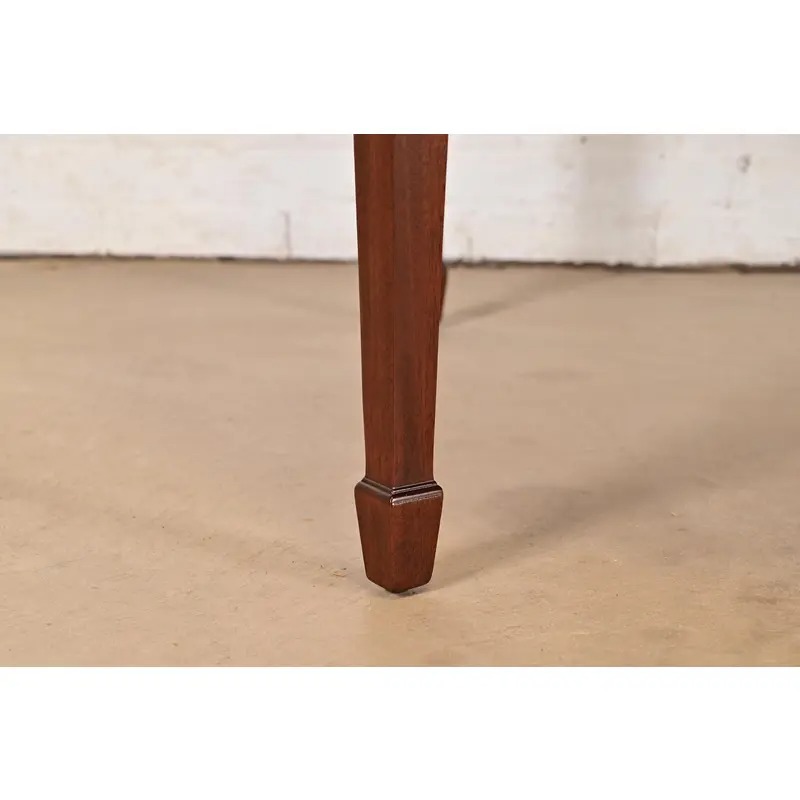 Kindel Furniture Federal Banded Mahogany Extension Dining Table, Newly Refinished - Image 11