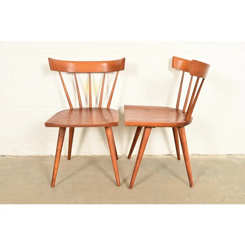 Paul McCobb Planner Group Mid-Century Modern Spindle Back Side Chairs or Dining Chairs, Pair - Image 11