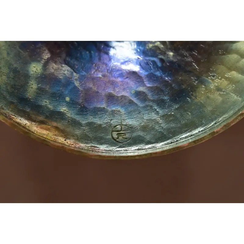 Roycroft Arts & Crafts Brass Finished Hammered Copper Candlestick - Image 11