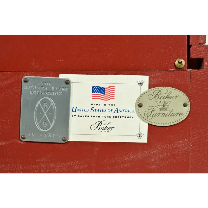 Barbara Barry for Baker Furniture Diamond Silver Leaf Cabinet or Credenza - Image 12