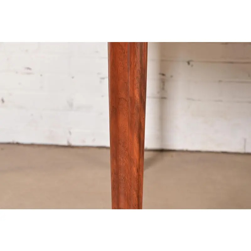 Henredon Style French Regency Louis XVI Teak Extension Dining Table, Newly Refinished - Image 12