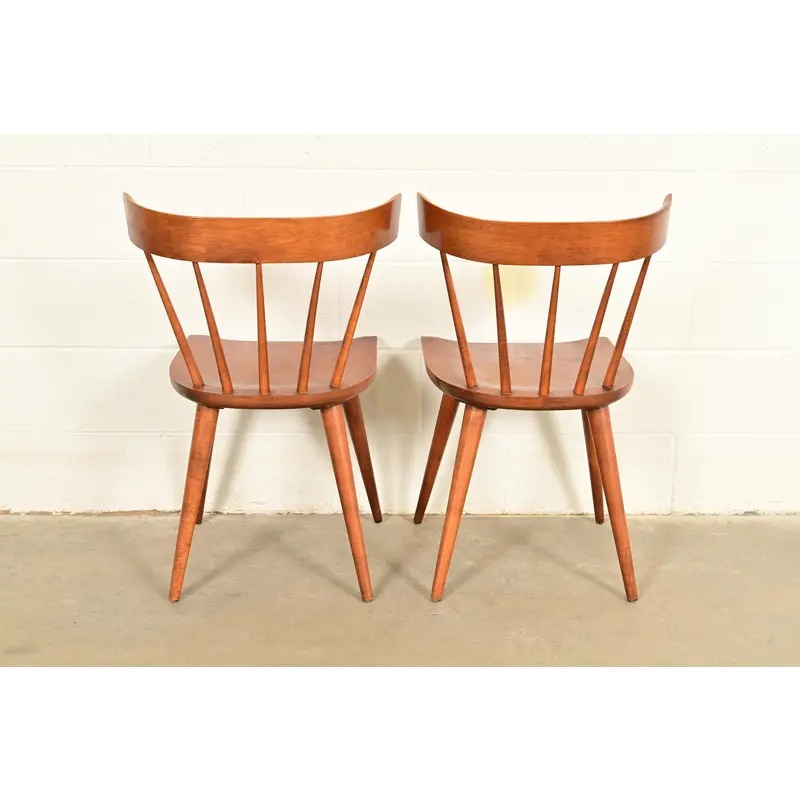 Paul McCobb Planner Group Mid-Century Modern Spindle Back Side Chairs or Dining Chairs, Pair - Image 12