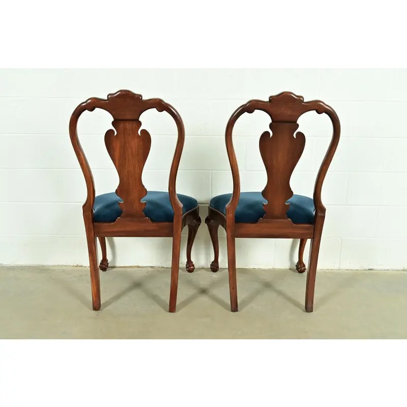 Smith & Watson Georgian Carved Mahogany Dining Chairs, Set of Four - Image 12