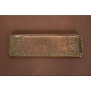 Tiffany Studios New York Zodiac Pattern Bronze Pen Tray