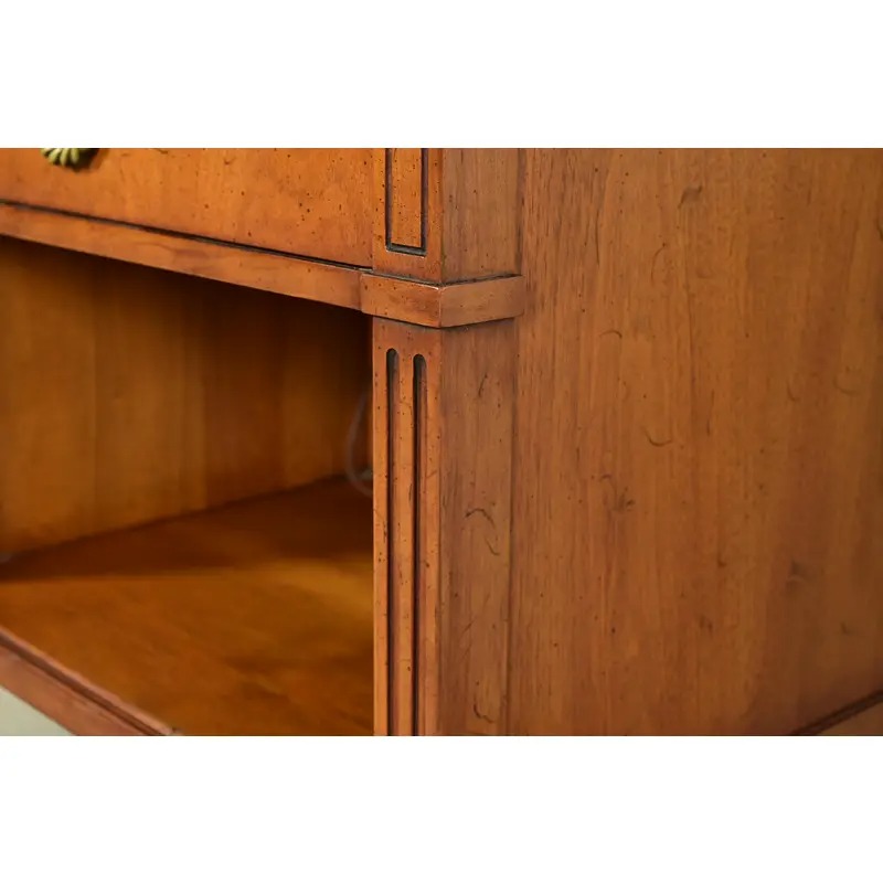 Henredon French Regency Louis XVI Carved Walnut Nightstand, Circa 1960s - Image 13