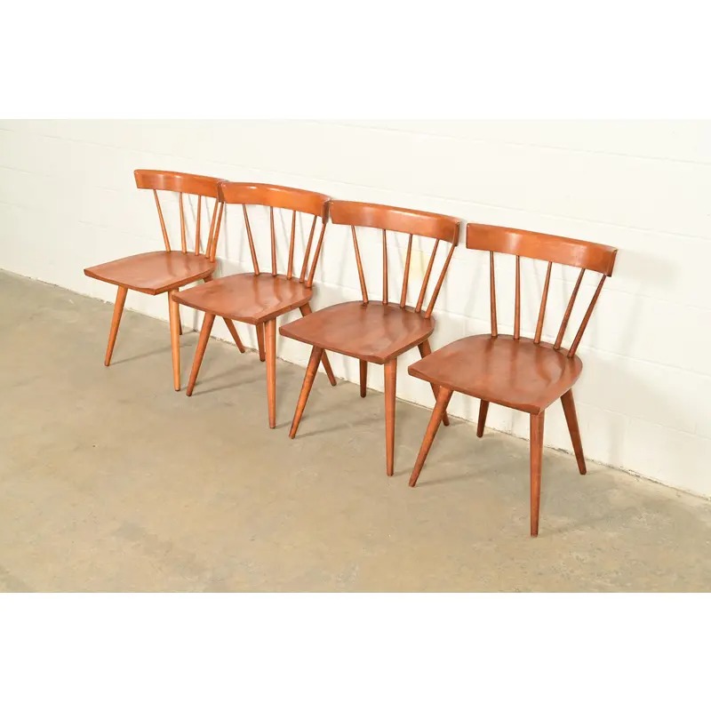 Paul McCobb Planner Group Mid-Century Modern Spindle Back Side Chairs or Dining Chairs, Pair - Image 13