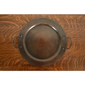 Roycroft Arts & Crafts Hammered Copper Large Handled Tray