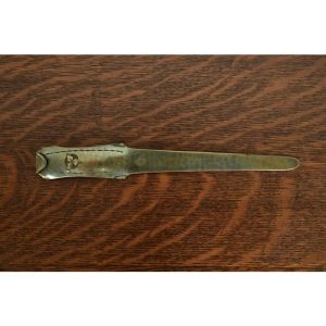 Roycroft Arts & Crafts Trefoil Hammered Brass Over Copper Letter Opener