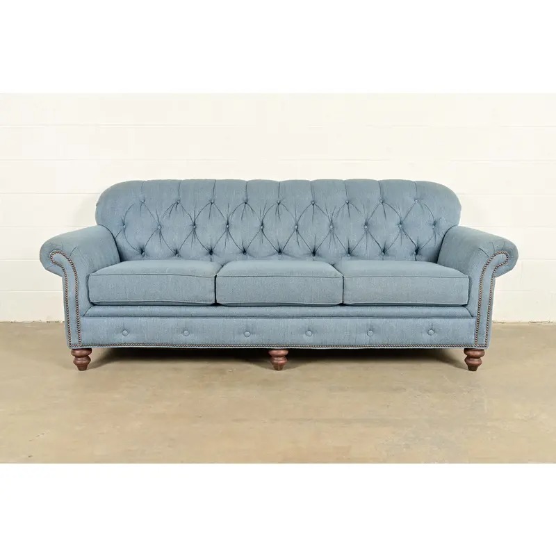Smith Brothers Traditional Roll Arm Tufted Sofa