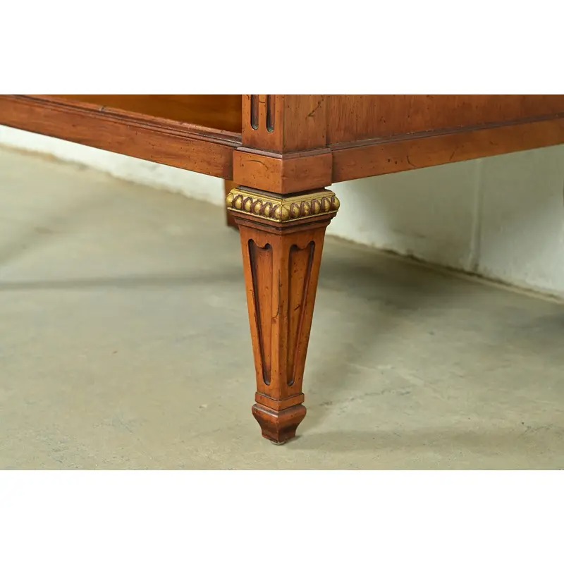 Henredon French Regency Louis XVI Carved Walnut Nightstand, Circa 1960s - Image 14
