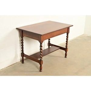 Stickley Brothers Antique Mission Oak Arts & Crafts Writing Desk or Library Table, Newly Refinished