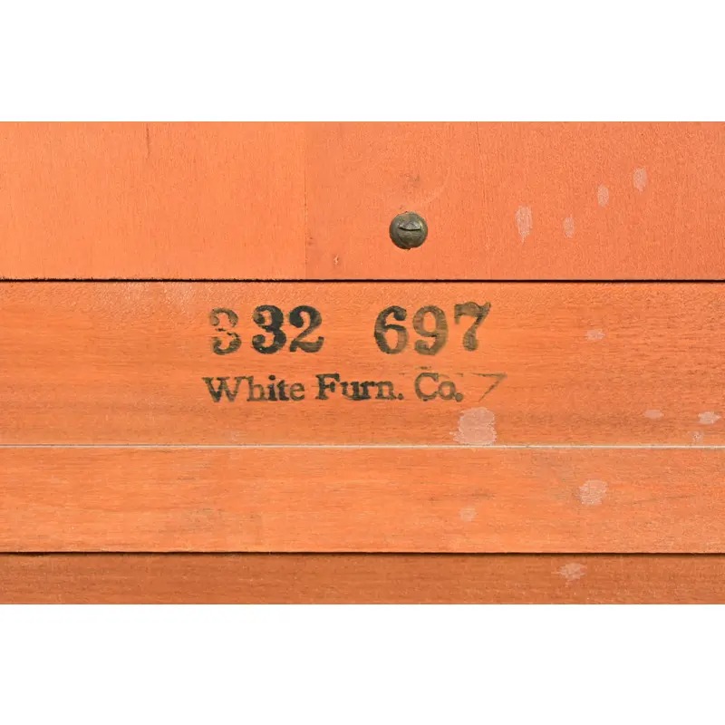 White Furniture Georgian Flame Mahogany Breakfront Bookcase Cabinet, Circa 1960s - Image 15