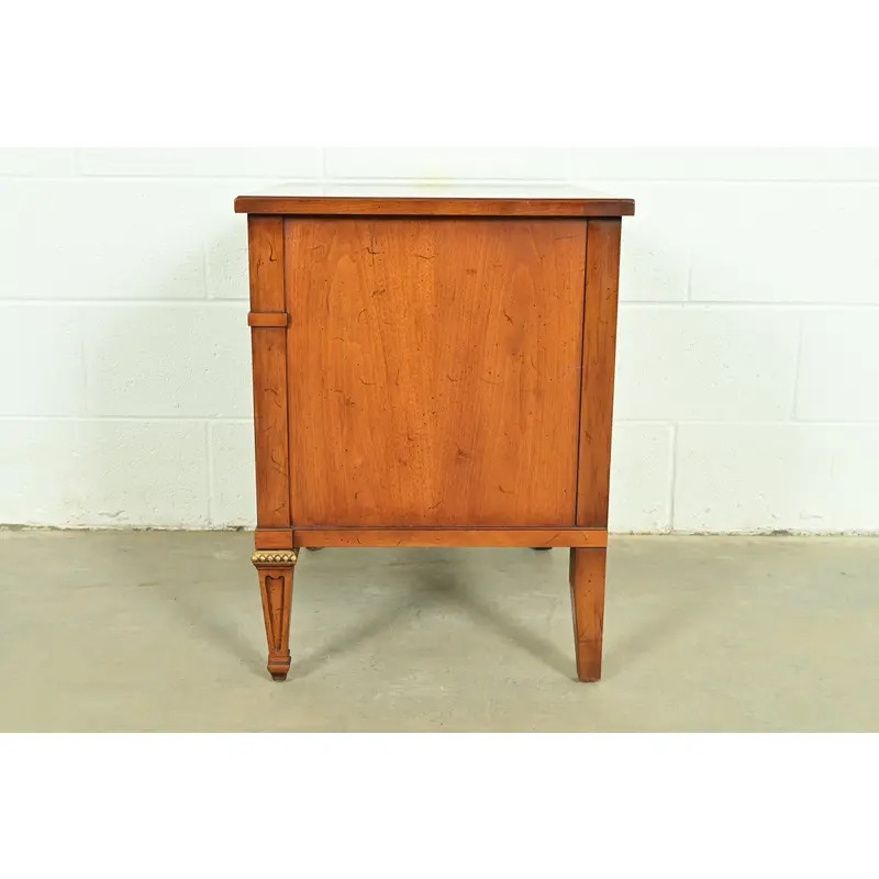 Henredon French Regency Louis XVI Carved Walnut Nightstand, Circa 1960s - Image 16