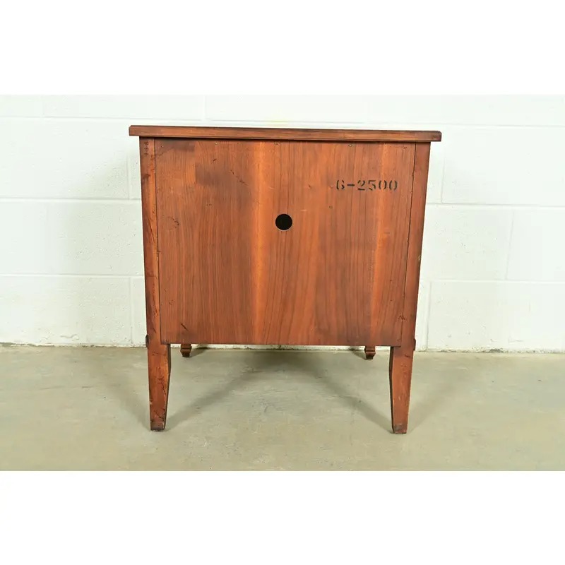 Henredon French Regency Louis XVI Carved Walnut Nightstand, Circa 1960s - Image 17
