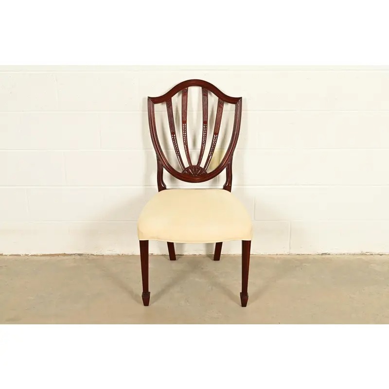 Baker Furniture Historic Charleston Federal Mahogany Shield Back Side Chair or Dining Chair - Image 2