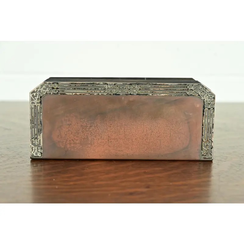 Heintz Arts & Crafts Sterling Silver on Bronze Letter Rack - Image 2