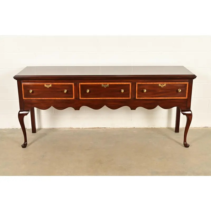 Henkel Harris Queen Anne Solid Mahogany Sideboard Credenza - Image 2