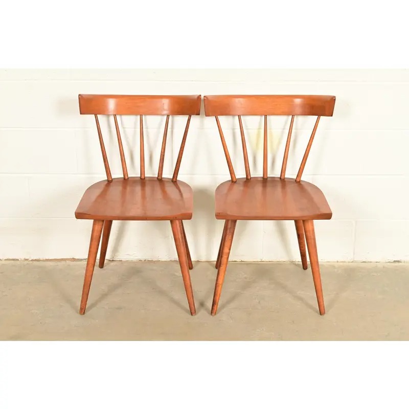 Paul McCobb Planner Group Mid-Century Modern Spindle Back Side Chairs or Dining Chairs, Pair - Image 2