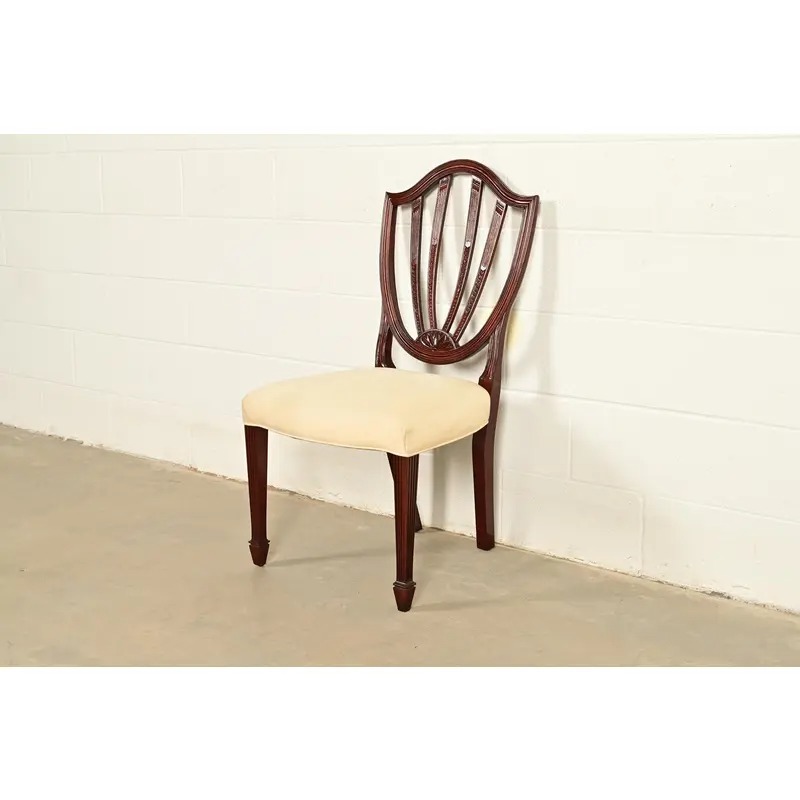 Baker Furniture Historic Charleston Federal Mahogany Shield Back Side Chair or Dining Chair - Image 3