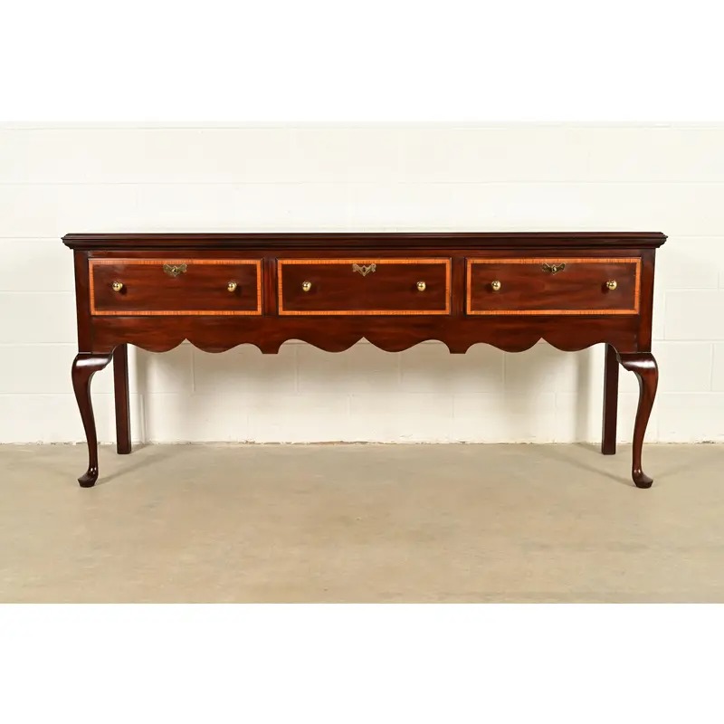 Henkel Harris Queen Anne Solid Mahogany Sideboard Credenza - Image 3