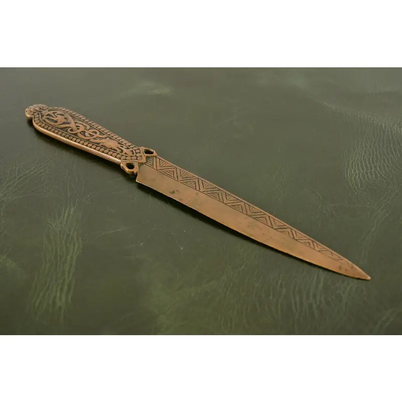 Marshall Field & Co. Antique Viking Bronze Letter Opener, Circa 1910 - Image 3