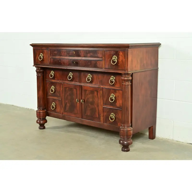 Ralph Lauren Style American Empire Flame Mahogany Master Chest of Drawers by Henredon - Image 3