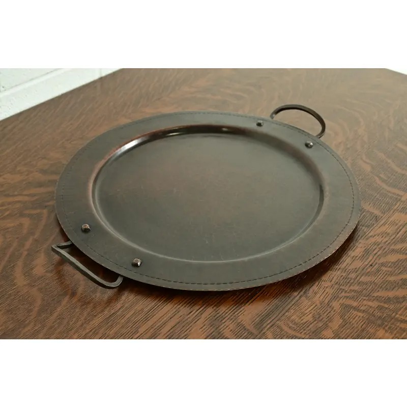 Roycroft Arts & Crafts Hammered Copper Large Handled Tray - Image 3