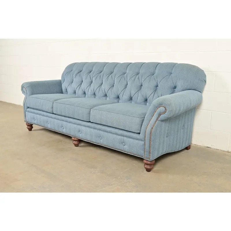 Smith Brothers Traditional Roll Arm Tufted Sofa - Image 3