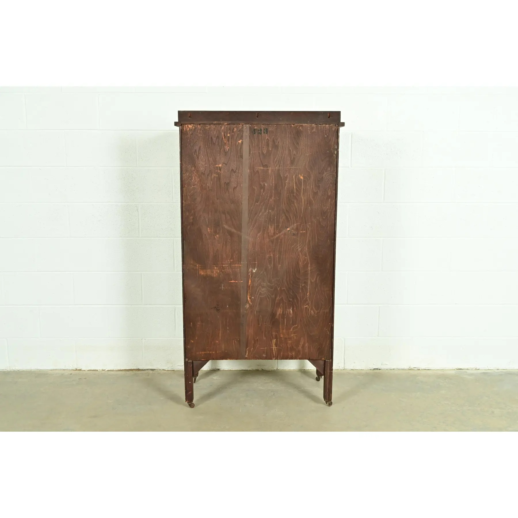 Limbert Style Antique Mission Oak Arts & Crafts Bookcase or China Cabinet, Circa 1910 - Image 5