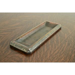 Heintz Arts & Crafts Sterling Silver on Bronze Pen Tray