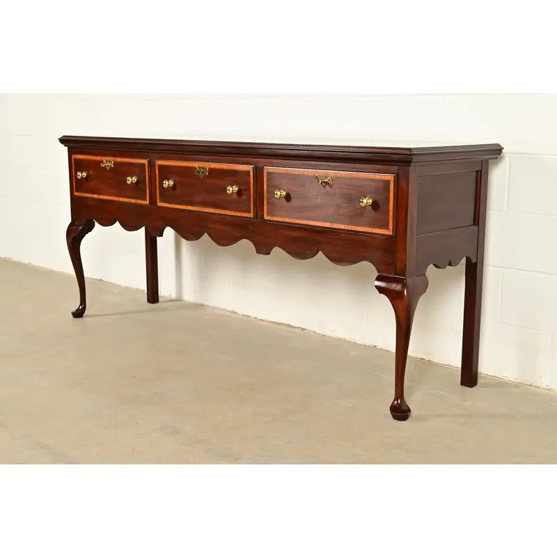 Henkel Harris Queen Anne Solid Mahogany Sideboard Credenza - Image 4