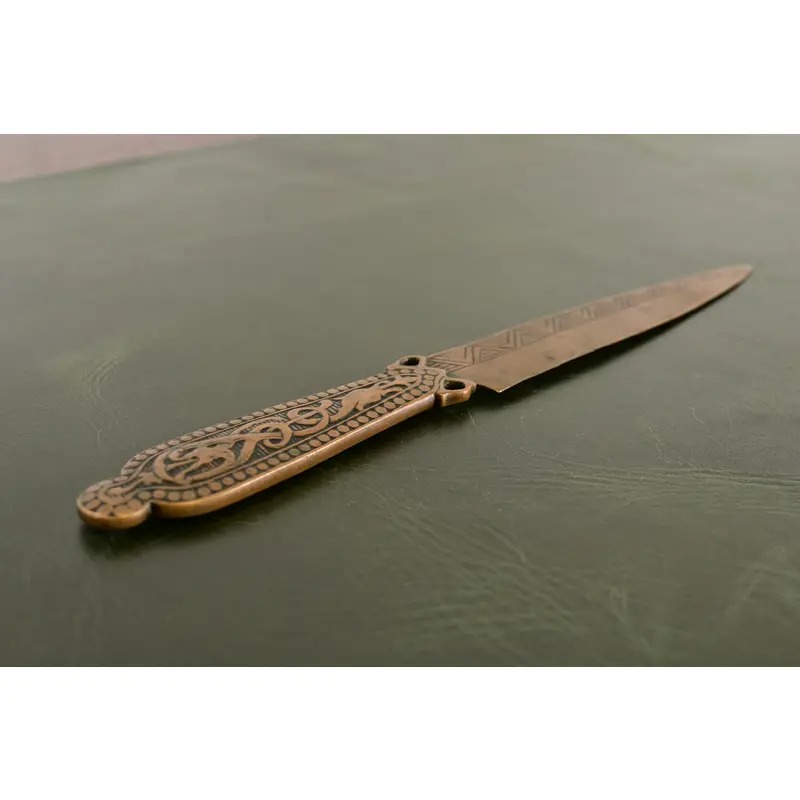 Marshall Field & Co. Antique Viking Bronze Letter Opener, Circa 1910 - Image 4