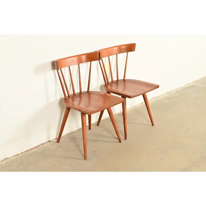Paul McCobb Planner Group Mid-Century Modern Spindle Back Side Chairs or Dining Chairs, Pair - Image 4