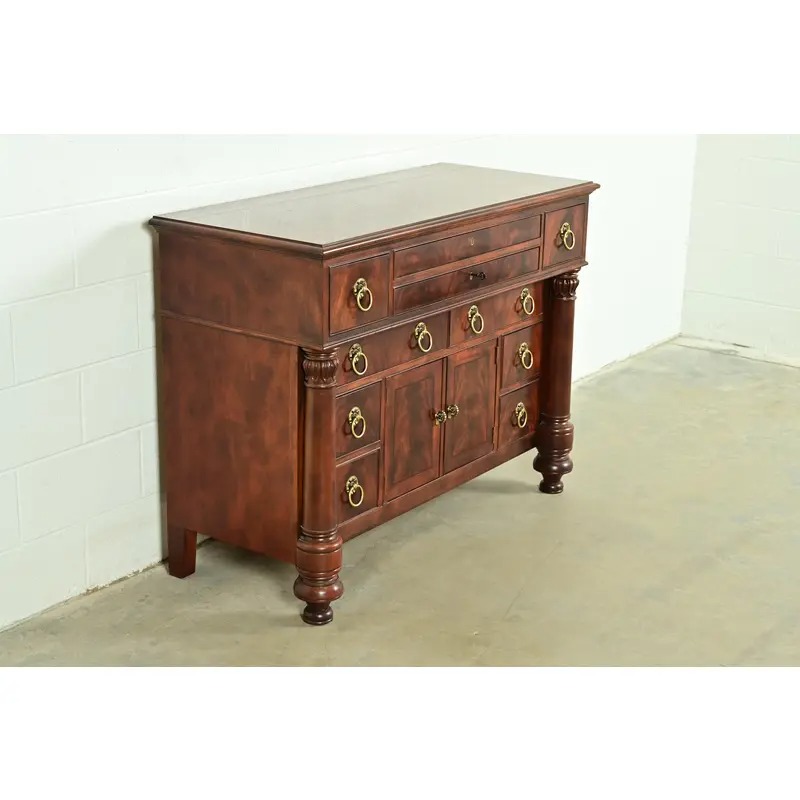 Ralph Lauren Style American Empire Flame Mahogany Master Chest of Drawers by Henredon - Image 4