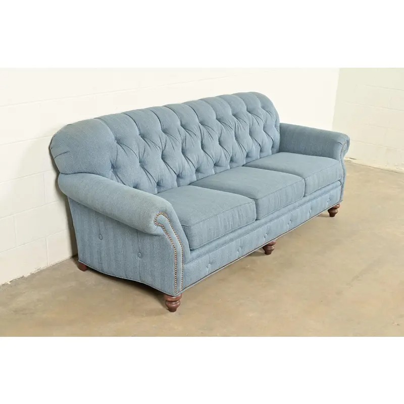 Smith Brothers Traditional Roll Arm Tufted Sofa - Image 4