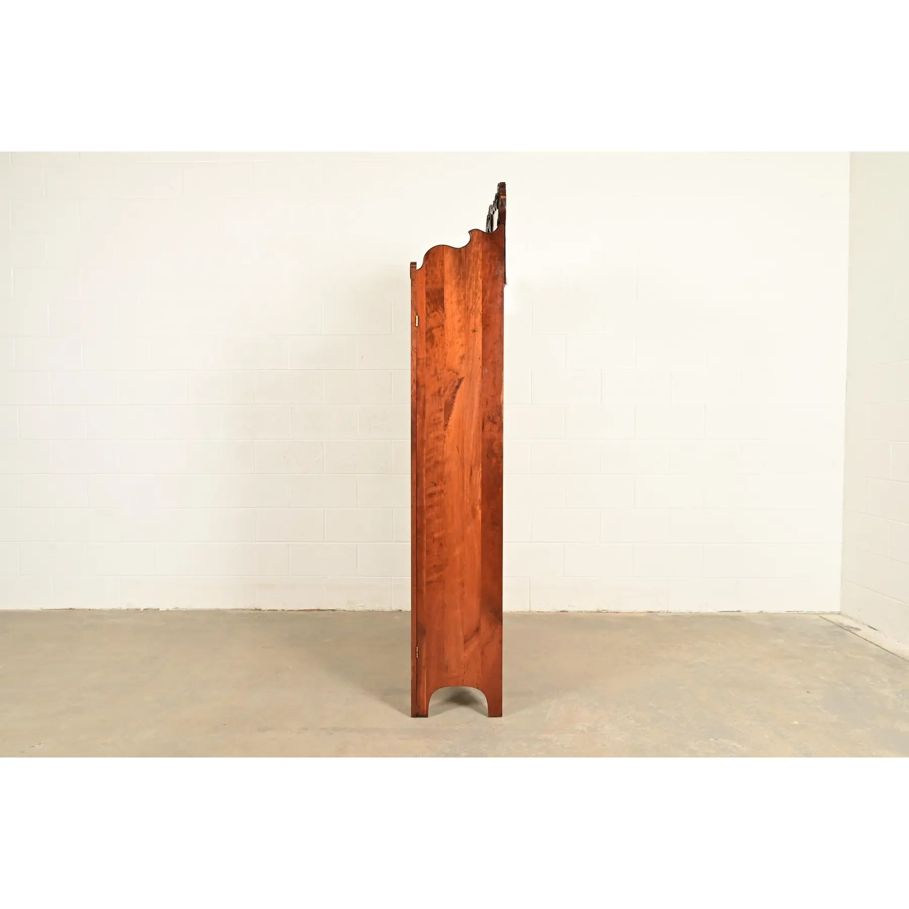 Antique Victorian Carved Cherry Wood Two-Door Bookcase Cabinet, Circa 1880s - Image 10