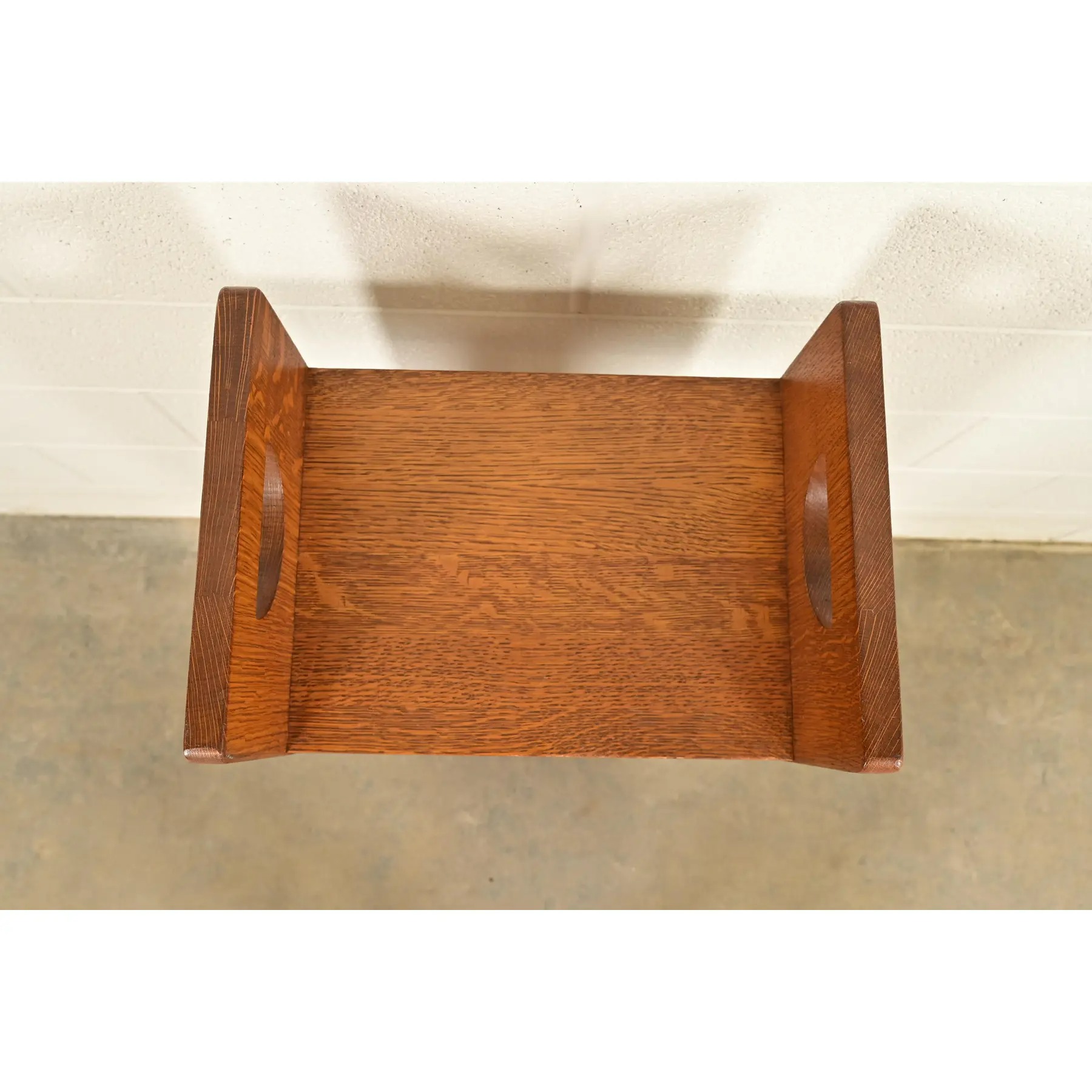 Stickley Mission Oak Arts & Crafts Cutout Bookshelf - Image 9
