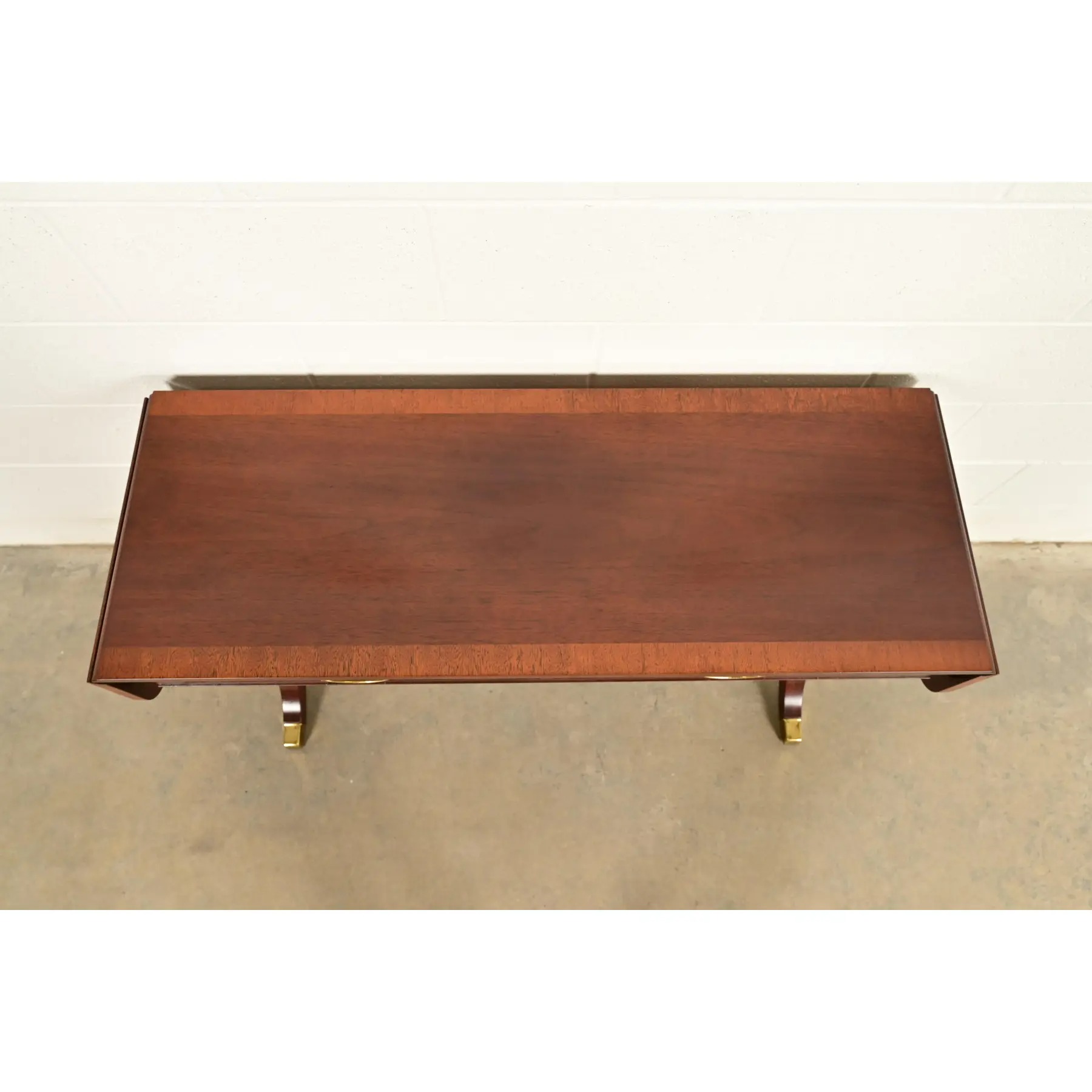 Baker Furniture English Regency Lyre Base Console or Sofa Table - Image 10
