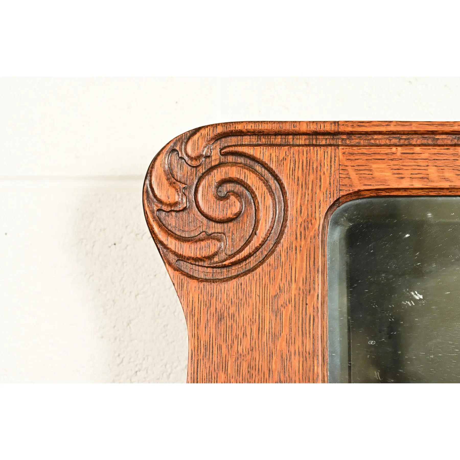 Antique Victorian Carved Oak Two-Door Bookcase, Circa 1890s - Image 6